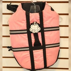 Pink Black Dog Life Jacket Large